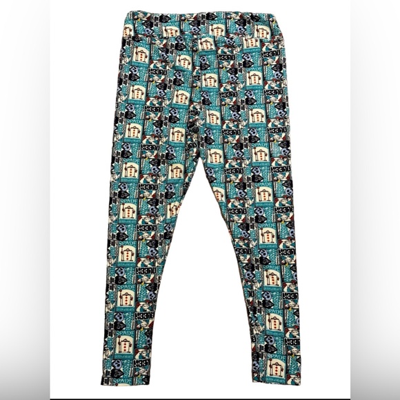 Lularoe Women’s One Size leggings Disney Evil Queen Hearts Card Wonderland - Picture 5 of 7